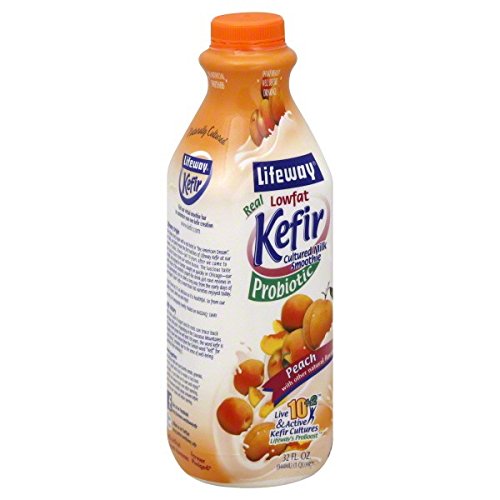 Lifeway Lowfat Kefir, Peach, 32 Ounce, Pack of 6