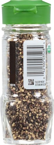 McCormick Gourmet Organic Cracked Black Pepper, 1.37 oz (Pack of 2)