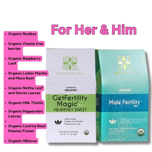 Secrets Of Tea Fertility Tea - Usda Organic - 40 Count (2 Pack) (Hibiscus)