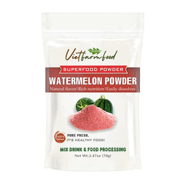 WATERMELON POWDER 2.47 Oz (70g) VIETFARMFOOD: Freeze-Dried Extracted From 100% Pure, Sugar-Free. Used To Mix Mixed Drinks Fresh 