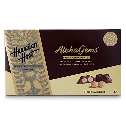 Hawaiian Host Aloha Gems Creamy Milk Chocolate Macadamia Nuts - 8 oz, 14 Pieces
