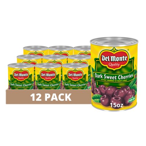 Del Monte Dark Sweet Pitted Cherries in Heavy Syrup 12/15 oz. Can (pack of 12)