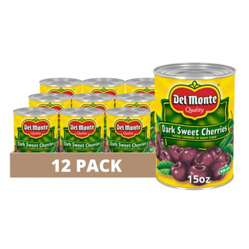 Del Monte Dark Sweet Pitted Cherries in Heavy Syrup 12/15 oz. Can (pack of 12)