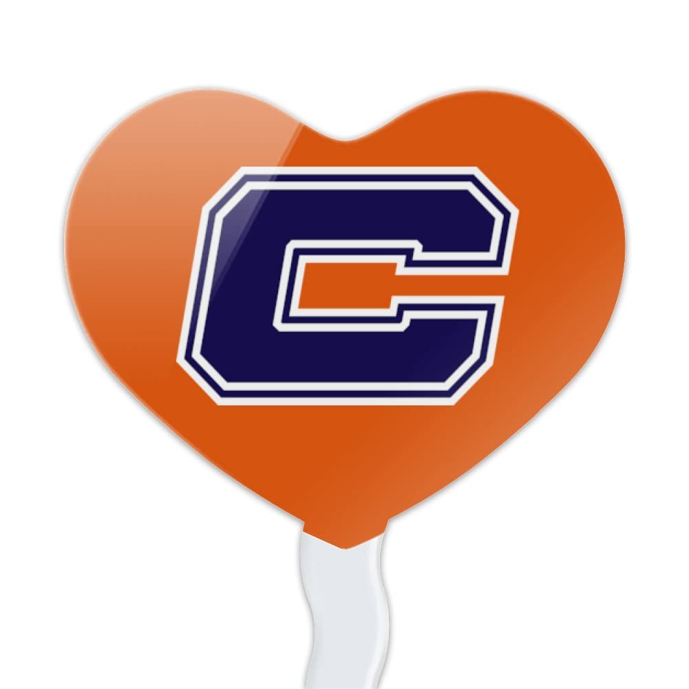 GRAPHICS & MORE Cupcake Picks Set of 6 - Acrylic Heart Toppers - Carroll University