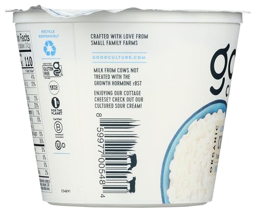 Good Culture Organic 2% Low Fat Classic Cottage Cheese, 5 Oz