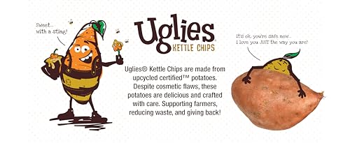 Uglies Hot Honey Sweet Potato Kettle-Cooked Potato Chips, Gluten-Free Snacks, Kosher-Friendly, Non-Gmo Chips, Snacks For Kids Or