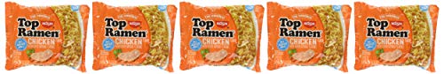 Nissin Top Ramen Noodle Soup Chicken Flavor 3 Ounce Packages - 5 Pack