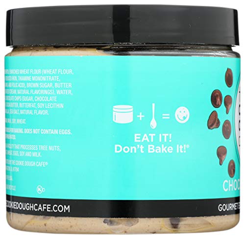The Cookie Dough Cafe Gourmet Edible Cookie Dough, Chocolate Chip, 16 Fl Oz (Pack Of 8)