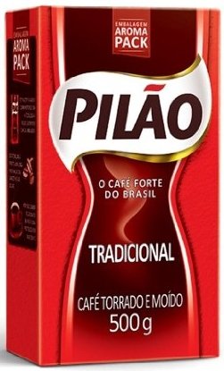Pilo Roasted and Ground Coffee 17.6oz | Caf   Torrado e Mo  do 500g (Pack of 08)