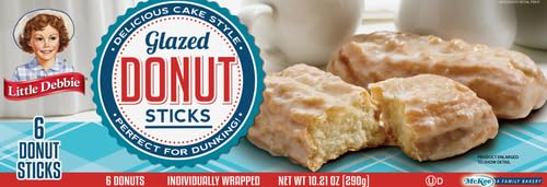 Little Debbie Donut Sticks 6 Individually Wrapped Snack Cakes, 10 Oz