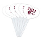 GRAPHICS & MORE Cupcake Picks Set of 6 - Acrylic Heart Toppers - Southern Illinois University - One Size