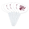 GRAPHICS & MORE Cupcake Picks Set of 6 - Acrylic Heart Toppers - Southern Illinois University - One Size