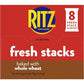 RITZ Fresh Stacks Whole Wheat Crackers, Bulk Travel Snacks, Holiday Crackers, 6 Boxes (48 Multi Snack Packs)