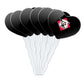 GRAPHICS & MORE Cupcake Picks Set of 6 - Acrylic Heart Toppers for Davidson College - One Size