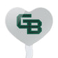 GRAPHICS & MORE Cupcake Picks Set of 6, Acrylic, University of Wisconsin Green Bay, Heart Love Design, Model CUPT.HRT.ACR.6PK.CLCWGB500B