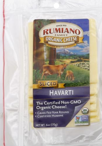 Rumiano Organic Havarti Cheese, Sliced, 6 oz