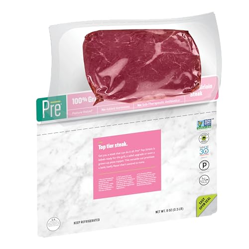 Pre, Beef Top Sirloin Steak, Grass-Fed, Pasture-Raised | 0.5 lbs.