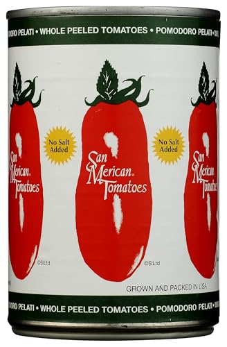 San Merican Tomato No Salt Added Whole Peeled Tomatoes, 14.5 Oz