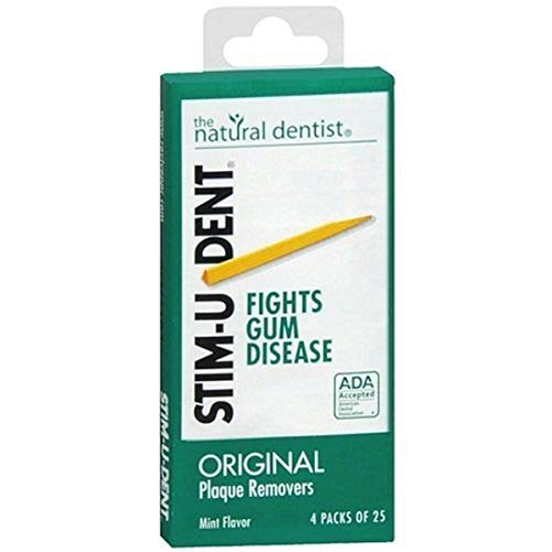 Stim-U-Dent Plaque Removers 3 Packs Of 4X25 Picks/Pack (300 Picks) - Mint Flavor