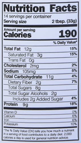 Nuts N More Chocolate Chip Cookie Dough Peanut Butter Spread - High Protein, Low Carb, Low Sugar, Gluten Free, Non-GMO, All-Natu