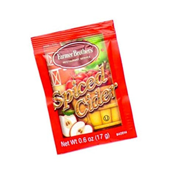 Farmer Brothers Instant Apple Spiced Cider Packets, 25 Single-Serve Drink Mix, 0.6 Ounce each, Hot or Iced Beverage
