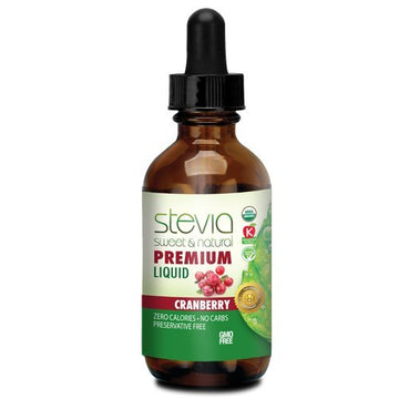 Stevia International Stevia Sweet & Natural Cranberry, 1 oz (30 ml) Liquid