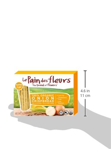 Le Pain Des Fleurs 100% Organic Crispbread, Onion, 4.4 Ounce