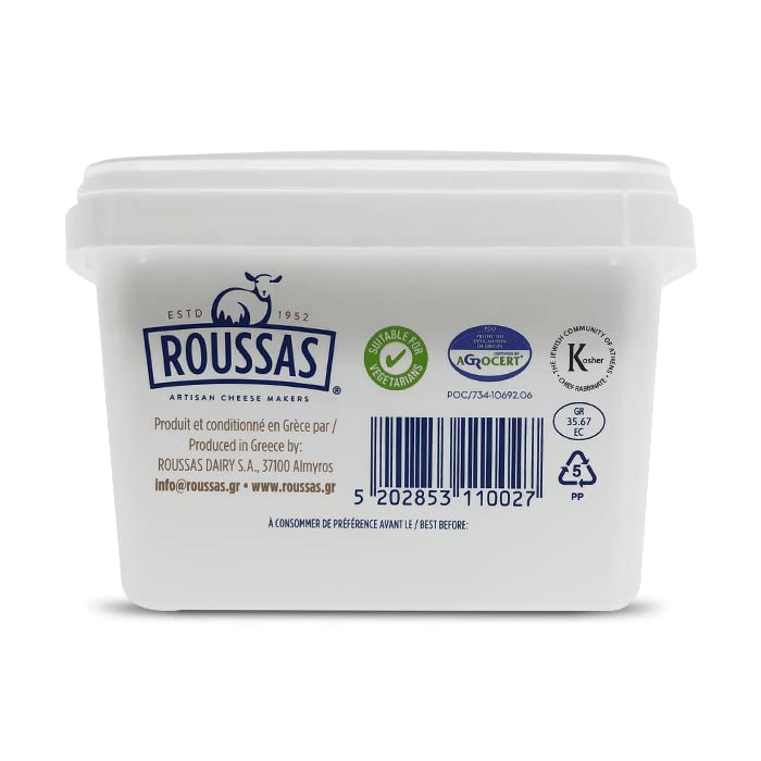 Roussas Greek Feta Cheese, 1 kg (2.2 lb)