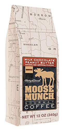 Moose Munch Gourmet Ground Coffee By Harry & David, 2/12 Oz Bags (Milk Chocolate Peanut Butter)