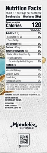 GOOD THINS Sesame Rice Snacks Gluten Free Crackers, Snack Crackers, 3.5 oz (Pack of 2)