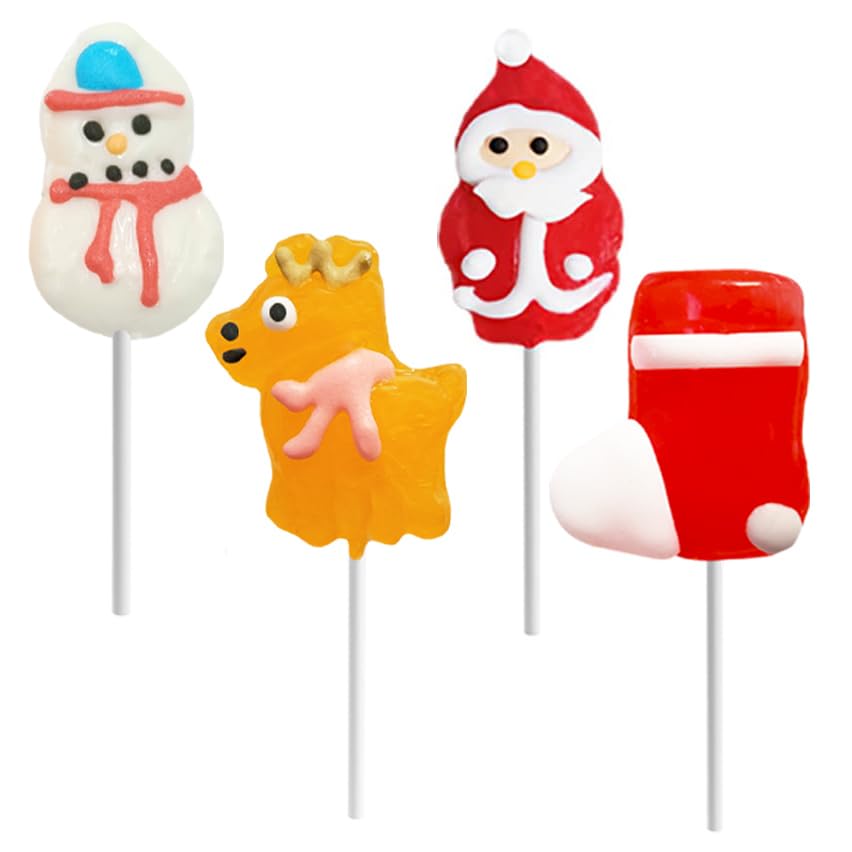 Fruidles Christmas Lollipops Assortment, Mixed Fruit Flavor, 24 Count
