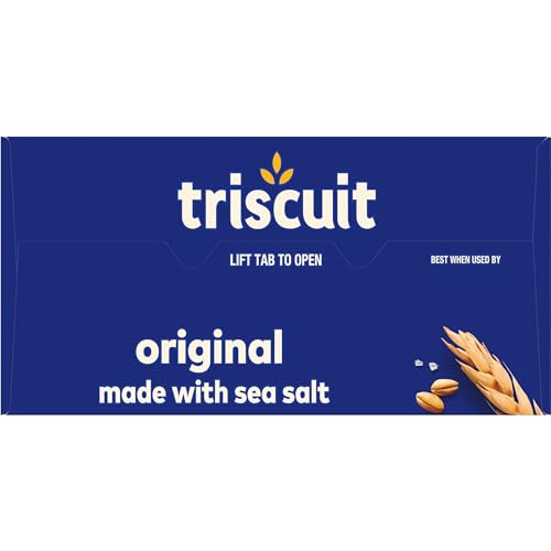 Triscuit Original Whole Grain Wheat Crackers, Vegan Crackers, Healthy Snacks, Bulk Lunch Snacks, 12 - 8.5 oz Boxes