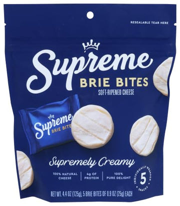 SUPREMEly Creamy Brie Bites (4.4 Ounce bag) 5 Brie Bites Per Order