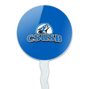 California State University San Bernardino Primary Logo Cupcake Picks Toppers Decoration Set Of 6