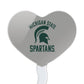 GRAPHICS & MORE Cupcake Toppers Set of 6, Acrylic, Michigan State Spartans Heart Love Design