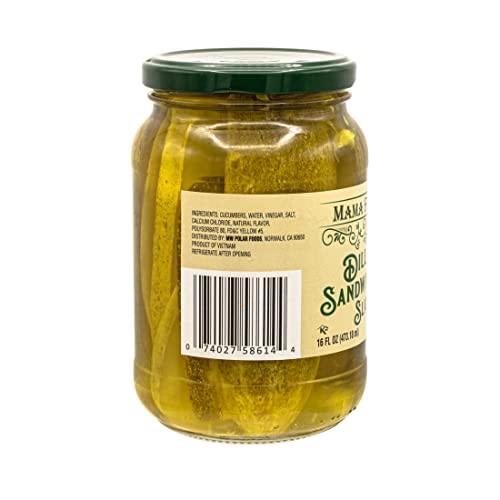 Mama Fresca Dill Sandwich Slices 16 Fl Oz Jar (Pack Of 6)