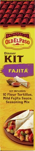 Old El Paso Fajita Dinner Kit with Flour Tortillas & Mild Sauce, 12.5 oz, Easy Meal Prep, 10 Ct
