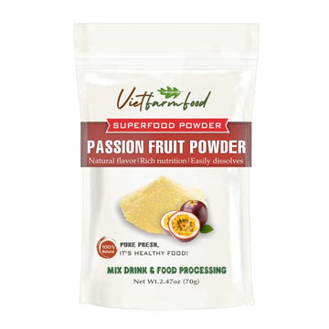 PASSION FRUIT POWDER 2.47 Oz (70g) VIETFARMFOOD: Freeze-Dried Extracted From 100% Pure, Sugar-Free. Used To Mix Mixed Drinks Fre