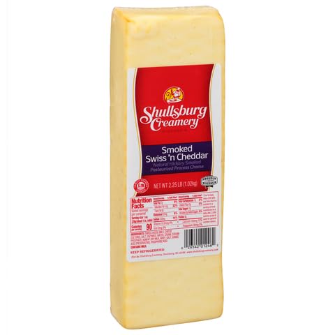 Shullsburg Creamery Smoky Swiss and Cheddar Cheese, 36 oz Loaf, 2.25 lb
