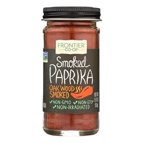 Frontier Co-Op Smoked Paprika, 1.87 Ounce, Oak Wood Smoked & Ground Spanish Paprika, Deep Smokey Flavor, Kosher