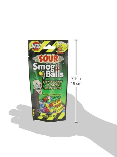 Toxic Waste Smog Balls Candy Gusseted Bags, 3 Oz (Pack Of 12)