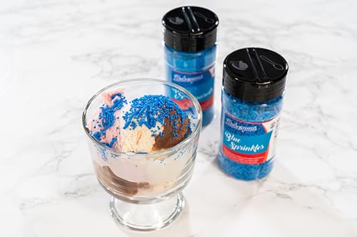 Bakerpan Blue Nonpareils Sprinkles - 7 Ounces Blue Sprinkles For Cake Decorating - Edible Nonpareils For Cupcakes, Ice Cream, Ca