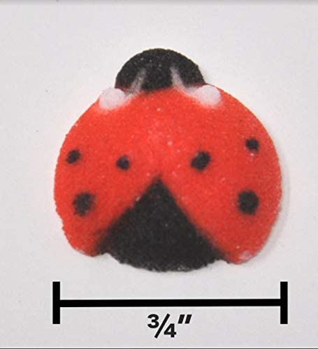 Oasis Supply Sugar Decorations, Lady-Bugs, 12 Count