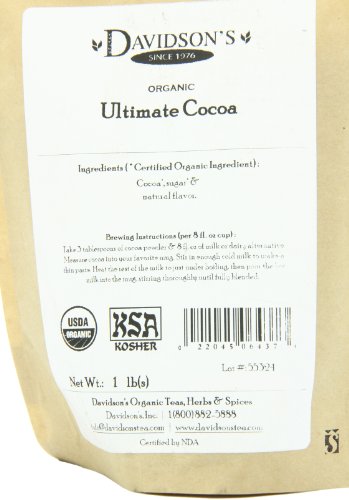 Davidsons Organics Ultimate Cocoa Loose Leaf Cacao, 16-Ounce Bag, 1 Pound