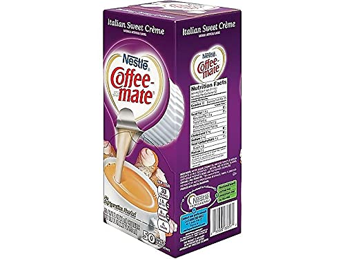 Coffee-Mate 84652 Liquid Coffee Creamer, Italian Sweet Creme, 0.375 Oz Cups (Box Of 50)
