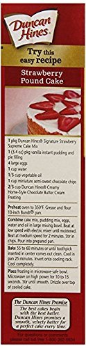 Duncan Hines Signature Strawberry Supreme Cake Mix 16.5 Oz. Pk Of 3.