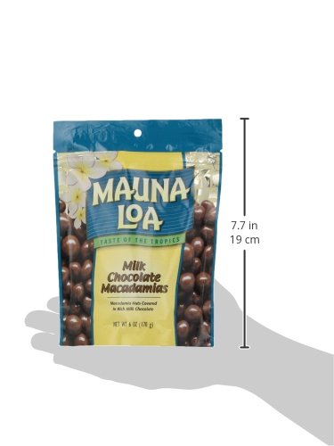 Mauna Loa Macadamias, Milk Chocolate, 6-Ounce Bags (Pack of 4)