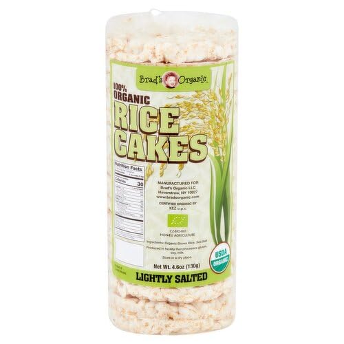 Brads Organic - Rice Cakes - Lightly Salt - 4.6oz (6Packages per 1Case)