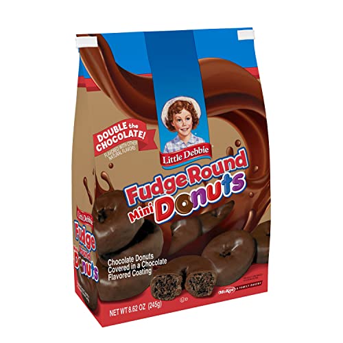 Little Debbie Fudge Round Mini Donuts, 8.82 OZ Bag