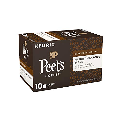 Peet'S Coffee Major Dickason'S Blend Dark Roast Coffee K-Cup,10 Count (Pack Of 1)